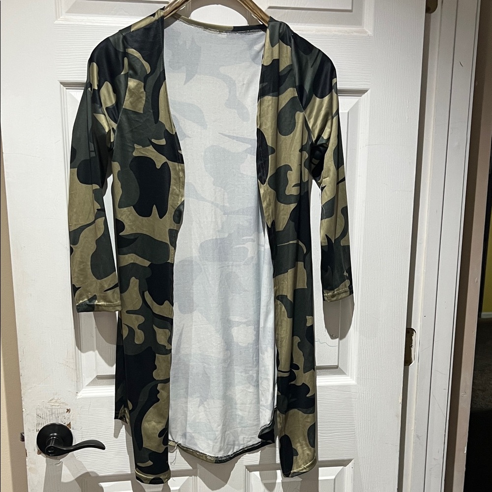 Camouflage Open-Front Women's Jacket